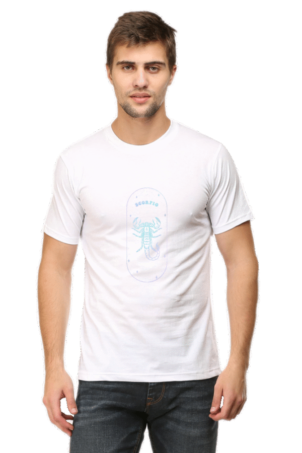 Make a stellar impression in the Tshirt Round Neck Half Sleeve Classic - a timeless essential with an astrological twist. - Image 8