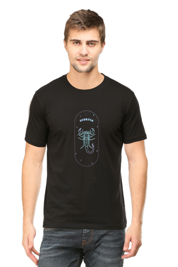 Make a stellar impression in the Tshirt Round Neck Half Sleeve Classic - a timeless essential with an astrological twist. - Image 7